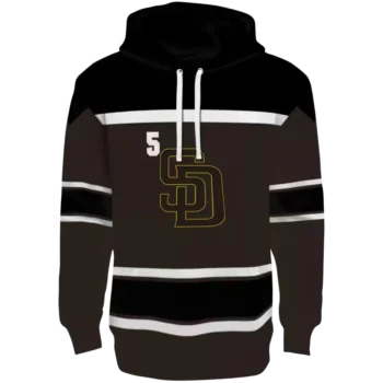 San Diego Padres Brown Striped Custom Hoodie – Stylish MLB Gear