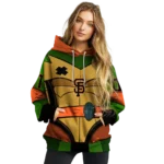 customized-san-francisco-giants-superhero-armor-orange-green-hoodie-best-selling.webp