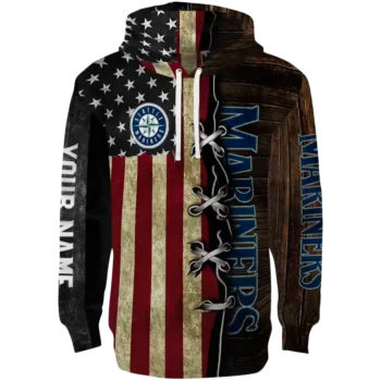 Seattle Mariners Custom American Pride Hoodie – Personalized Gear