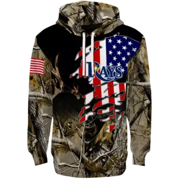 Tampa Bay Rays Custom Camo Tree Hoodie – Personalized MLB Gear