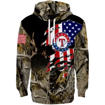 Texas Rangers Tree Camo Hoodie – Custom MLB Team Gear