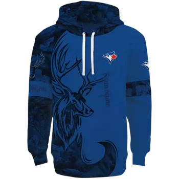 Toronto Blue Jays Custom Deer Silhouette Blue Hoodie