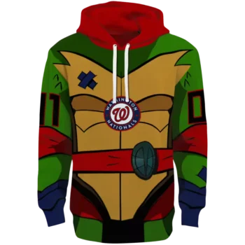Washington Nationals Superhero Armor Hoodie – Custom Red Green