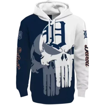 Detroit Tigers Punisher Hoodie Navy White – MLB Fan Sweatshirt