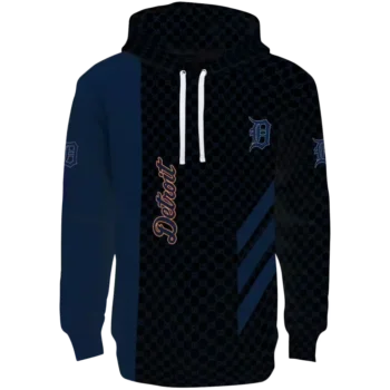 Detroit Tigers Navy Hoodie with Monogram Pattern – Official Gear