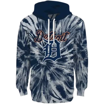 Detroit Tigers Navy Tie Dye Hoodie – Stylish MLB Fan Gear
