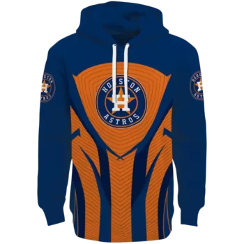 Houston Astros Blue Black Hoodie – Concentric Lines Design