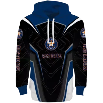Houston Astros Blue Black Futuristic Pattern Hoodie - Official Gear