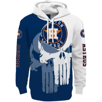 Houston Astros Punisher Hoodie Blue White – MLB Fan Gear