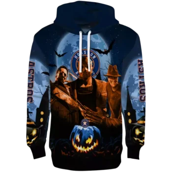 Houston Astros Blue & Black Hoodie – Halloween Vibes Design