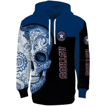 Houston Astros Sugar Skull Hoodie – Blue & Black Team Pullover