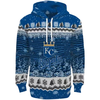 Kansas City Royals Royal Blue Hoodie – Christmas Tree Design