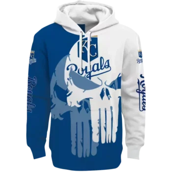 Kansas City Royals Punisher Hoodie - Royal Blue & White Gear