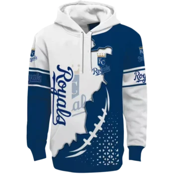 Kansas City Royals Blue White Triangular Pattern Hoodie