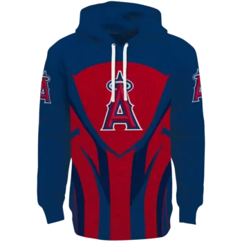Los Angeles Angels Blue Black Hoodie – Concentric Lines Design
