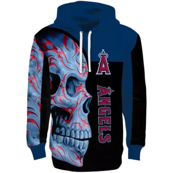 Los Angeles Angels Blue Black Hoodie with Skull Design