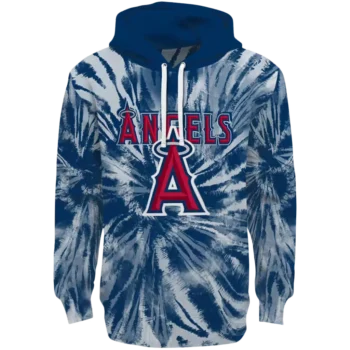 Los Angeles Angels Blue Tie Dye Hoodie – Stylish MLB Sweatshirt