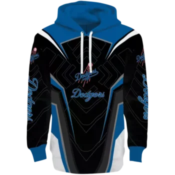 Los Angeles Dodgers Blue Black Futuristic Hoodie - MLB Apparel