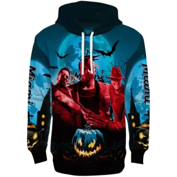 Miami Marlins Halloween Hoodie Blue Black – Spooky MLB Gear