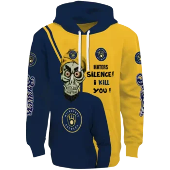 Milwaukee Brewers Navy Blue Achmed Skull Hoodie - MLB Gear