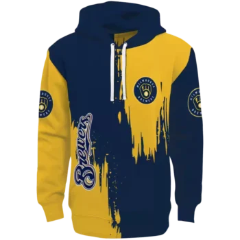 Milwaukee Brewers Navy Blue Splatter Hoodie – MLB Fan Gear
