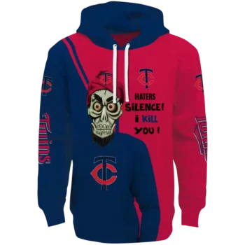 Minnesota Twins Navy Hoodie with Achmed Skull Design