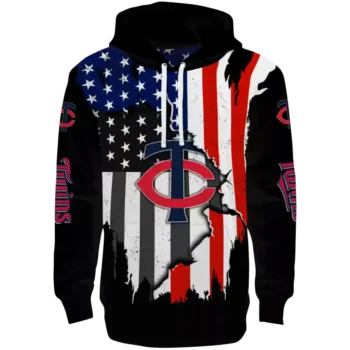 Minnesota Twins Black Hoodie – American Pride Team Sweatshirt