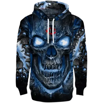 Minnesota Twins Demonic Skull Hoodie - Navy Black Sweatshirt