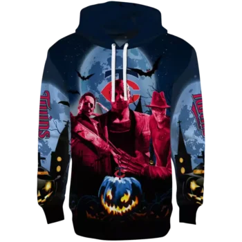 Minnesota Twins Halloween Hoodie Navy Black – Cozy MLB Sweatshirt