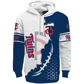 Minnesota Twins Navy White Triangular Pattern Hoodie