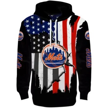 New York Mets Black Hoodie | American Pride MLB Fan Gear