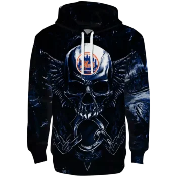 New York Mets Skull Hoodie Blue Black – MLB Fan Sweatshirt