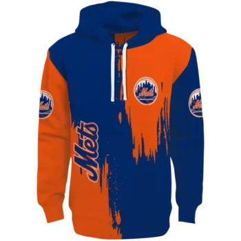 New York Mets Blue Splatter Hoodie – MLB Fan Sweatshirt