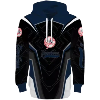 New York Yankees Futuristic Navy Black Hoodie – Stylish MLB Gear