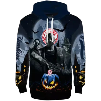 New York Yankees Halloween Hoodie Navy Black – Spooky MLB Gear
