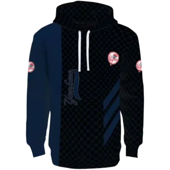 New York Yankees Navy Hoodie with Monogram Pattern – Men's & Women's
