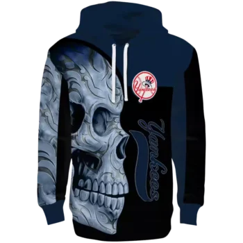 New York Yankees Skull Hoodie Navy Black – MLB Official Gear