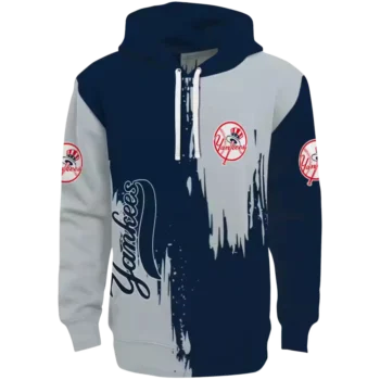 NY Yankees Navy Splatter Hoodie – MLB Official Team Apparel