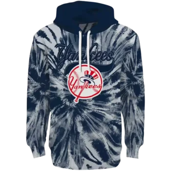 New York Yankees Navy Tie Dye Hoodie – Stylish MLB Fan Gear