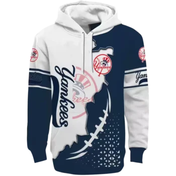 New York Yankees Navy White Triangular Pattern Hoodie