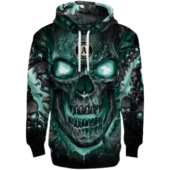 Oakland Athletics Demon Skull Hoodie Green & Black – MLB Gear
