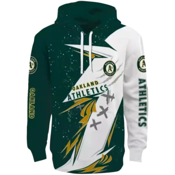 Oakland Athletics Green White Hoodie – Dynamic Slash Design