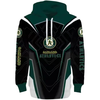 Oakland Athletics Green Black Futuristic Hoodie | MLB Team Gear