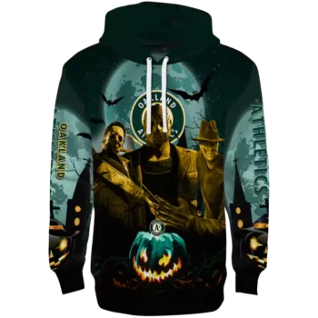 Oakland Athletics Halloween Hoodie Green Black - MLB Fan Gear