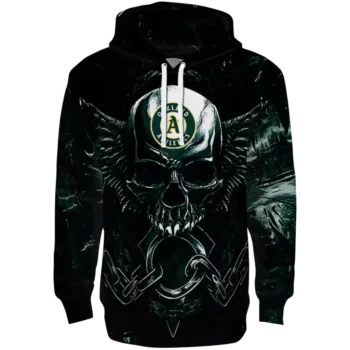 Oakland Athletics Skull Hoodie Green Black – MLB Fan Sweatshirt