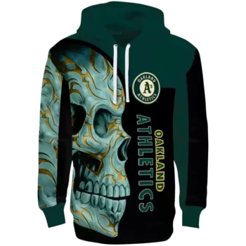 Oakland Athletics Green Black Skull Hoodie – MLB Fan Apparel