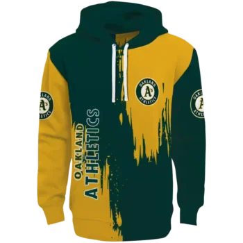Oakland Athletics Green Splatter Hoodie – Men's Stylish Pullover