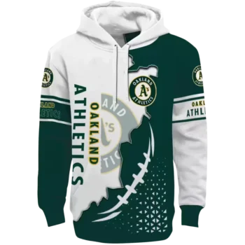Oakland Athletics Green White Triangular Pattern Hoodie