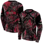 personalized-arizona-diamondbacks-hunting-theme-red-black-hoodie-best-selling.webp