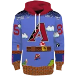 personalized-arizona-diamondbacks-mario-blue-black-hoodie-best-selling.webp